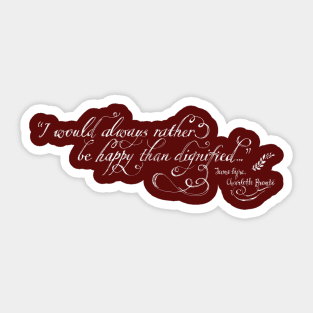 Calligraphy of Jane Eyre quote Sticker